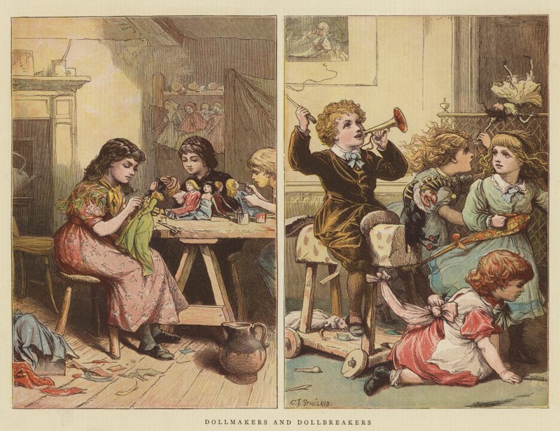 Dollmakers e Dollbreakers (cromolitho) de Charles J. Staniland