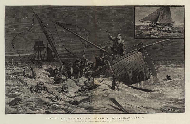 Perda do Caistor Yawl Zephyr, quarta-feira, 22 de julho de Charles J. Staniland