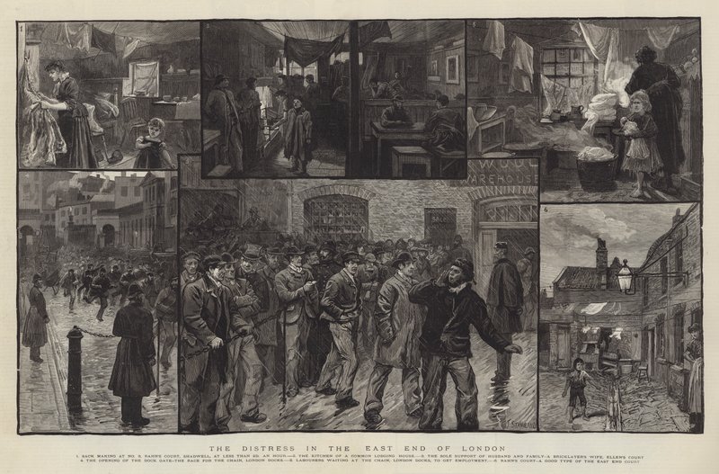 A aflição no East End de Londres de Charles J. Staniland