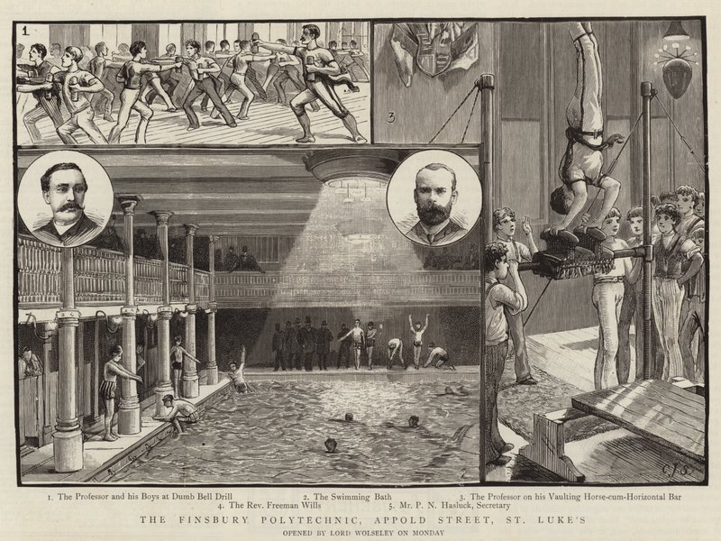 O Instituto Politécnico de Finsbury, Appold Street, St Luke&39;s de Charles J. Staniland