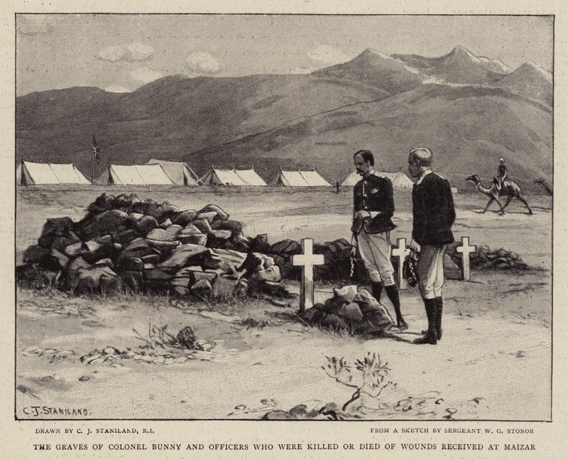 As Sepulturas do Coronel Bunny e Oficiais que morreram na morte de ferimentos recebidos em Maizar de Charles J. Staniland