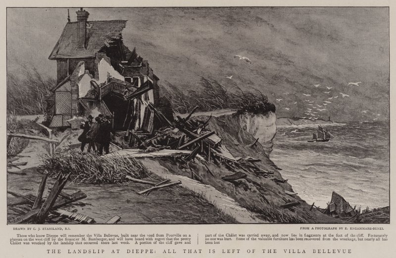 O Landship em Dieppe, tudo o que resta da Villa Bellevue de Charles J. Staniland