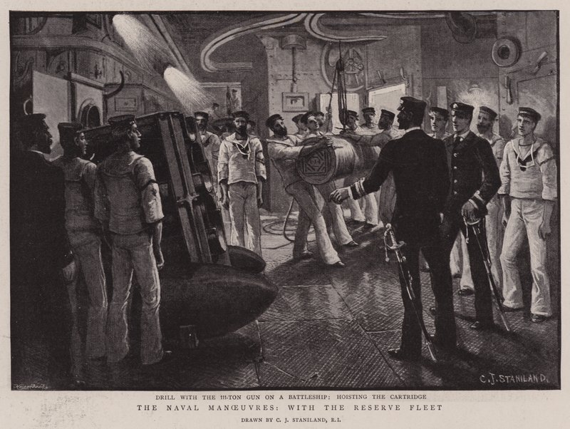 As manobras navais, com a frota de reserva de Charles J. Staniland