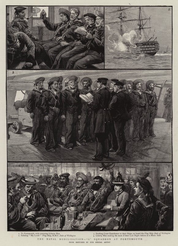 A mobilização naval, um esquadrão em Portsmouth de Charles J. Staniland