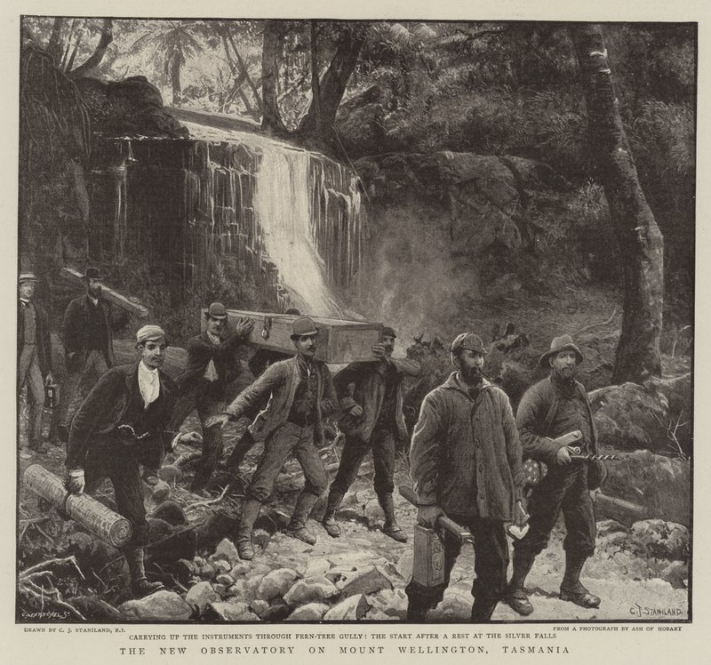 O novo observatório no Monte Wellington, Tasmânia de Charles J. Staniland
