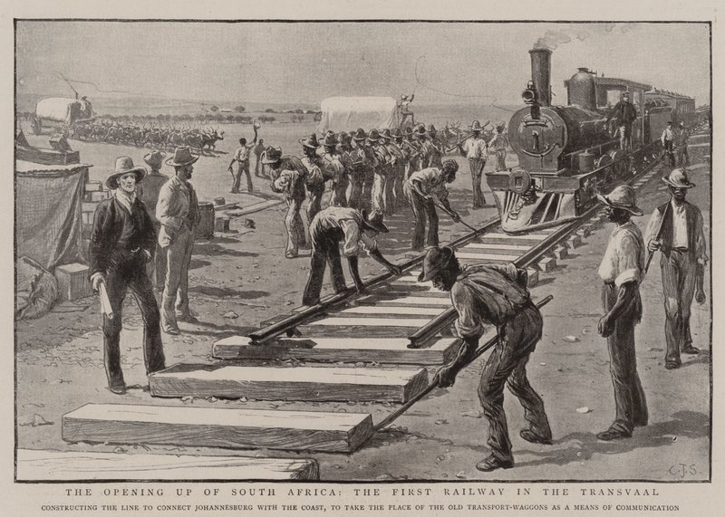 A abertura da África do Sul, a primeira estrada de ferro no Transvaal de Charles J. Staniland