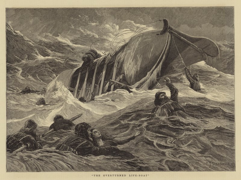 O barco salva-vidas derrubado de Charles J. Staniland