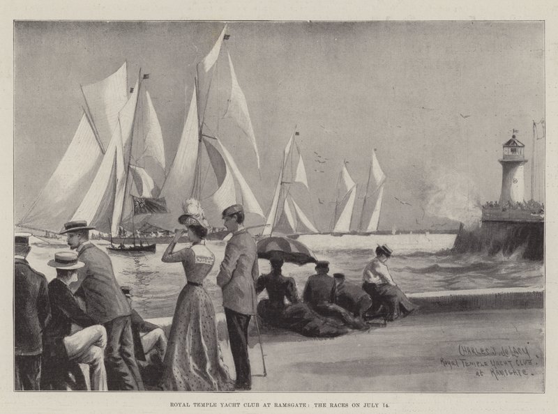 Royal Temple Yacht Club em Ramsgate, as corridas de 14 de julho de Charles John de Lacy