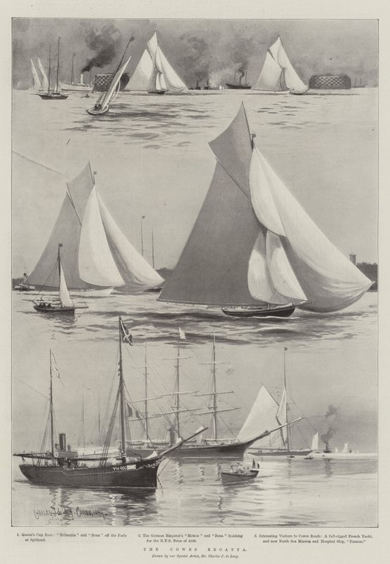 The Cowes Regatta de Charles John de Lacy