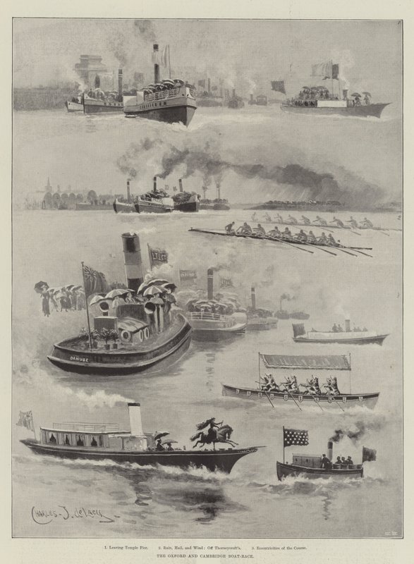 A corrida de barcos de Oxford e Cambridge de Charles John de Lacy
