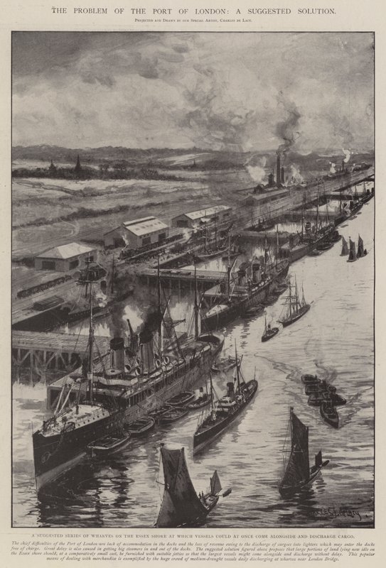 O problema do porto de Londres, uma solução sugerida de Charles John de Lacy