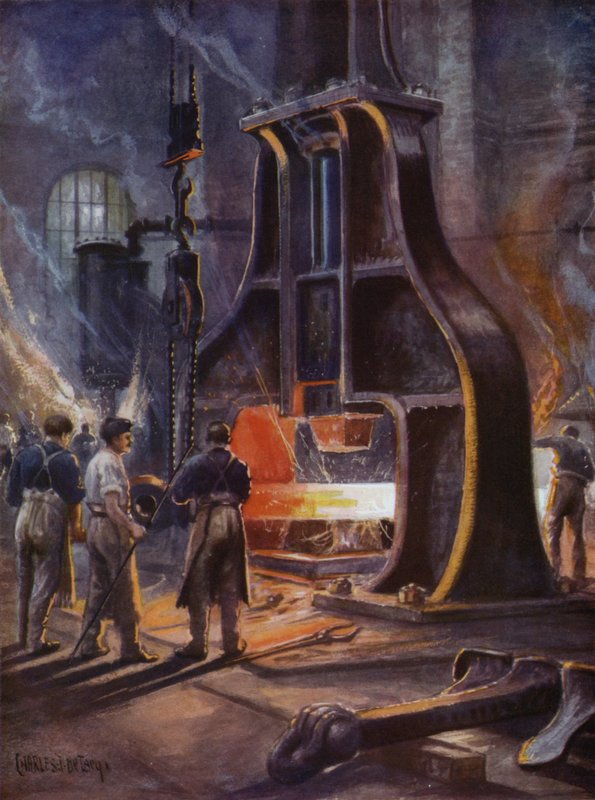 Forjando a âncora de Charles John de after Lacy
