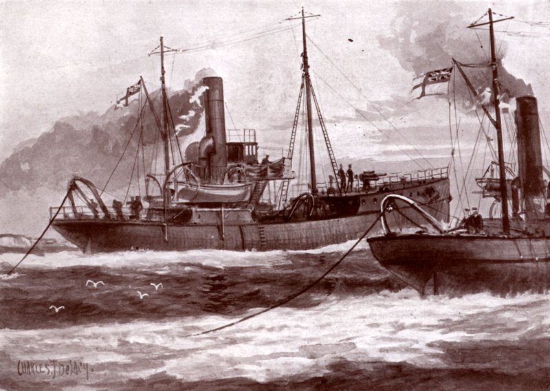 Minesweepers no trabalho de Charles John de after Lacy