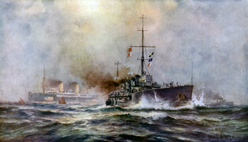 Policiando os mares - um novo cruzador ligeiro de Charles John de after Lacy