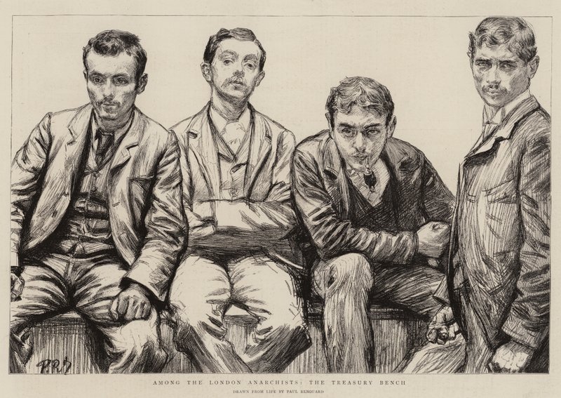 Entre os anarquistas de Londres, o Banco do Tesouro de Charles Paul Renouard