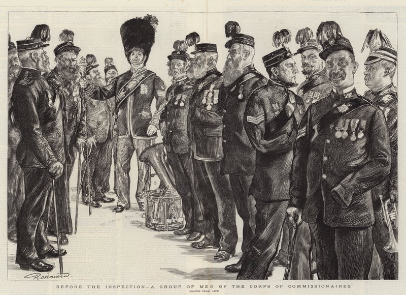 Antes da Inspecção, um Grupo de Homens do Corpo de Comissários de Charles Paul Renouard