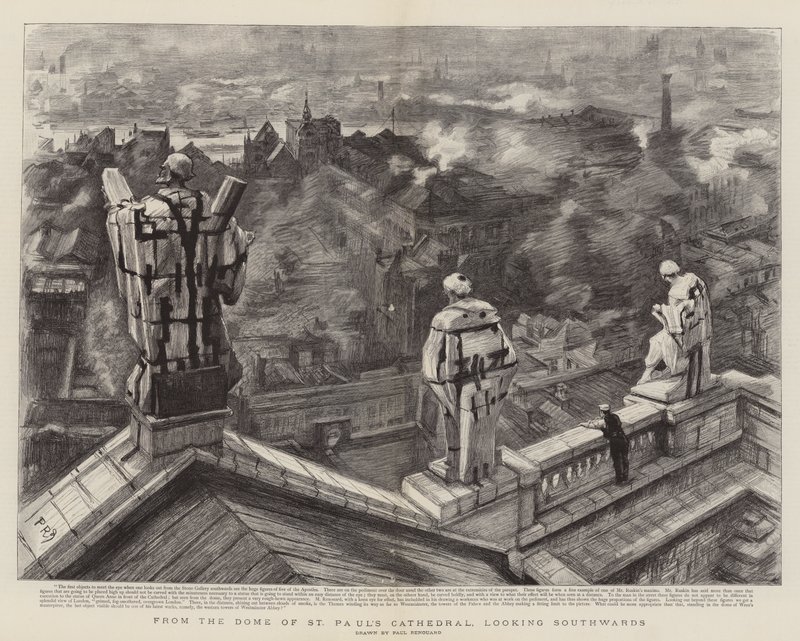Da cúpula da Catedral de São Paulo, olhando para o sul de Charles Paul Renouard