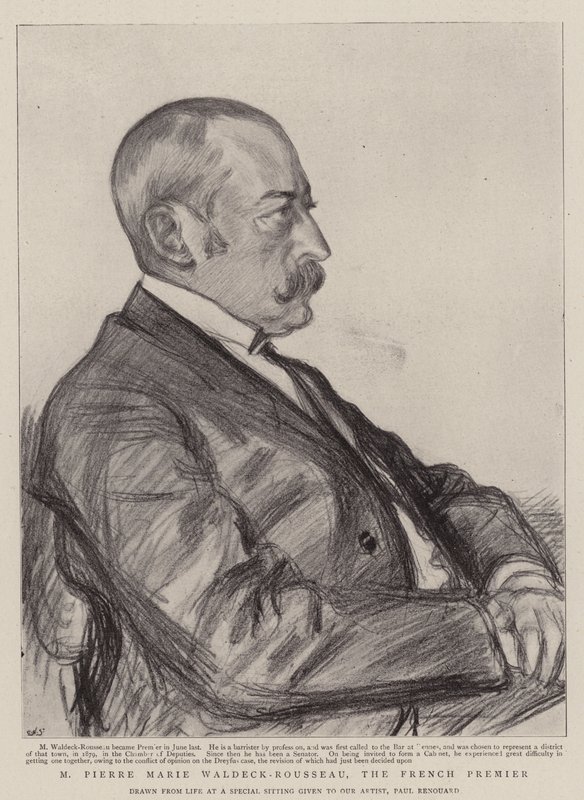 M Pierre Marie Waldeck-Rousseau, o primeiro-ministro francês de Charles Paul Renouard
