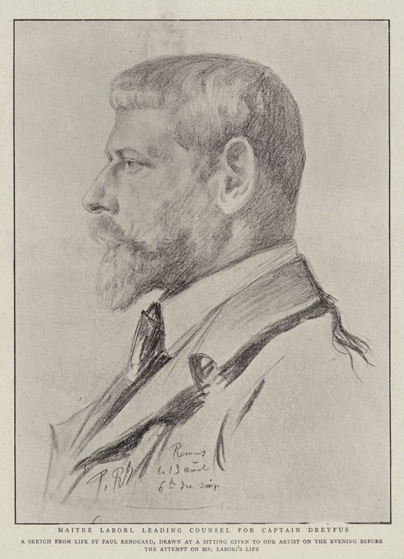 Maitre Labori, Chefe do Conselho do Capitão Dreyfus de Charles Paul Renouard