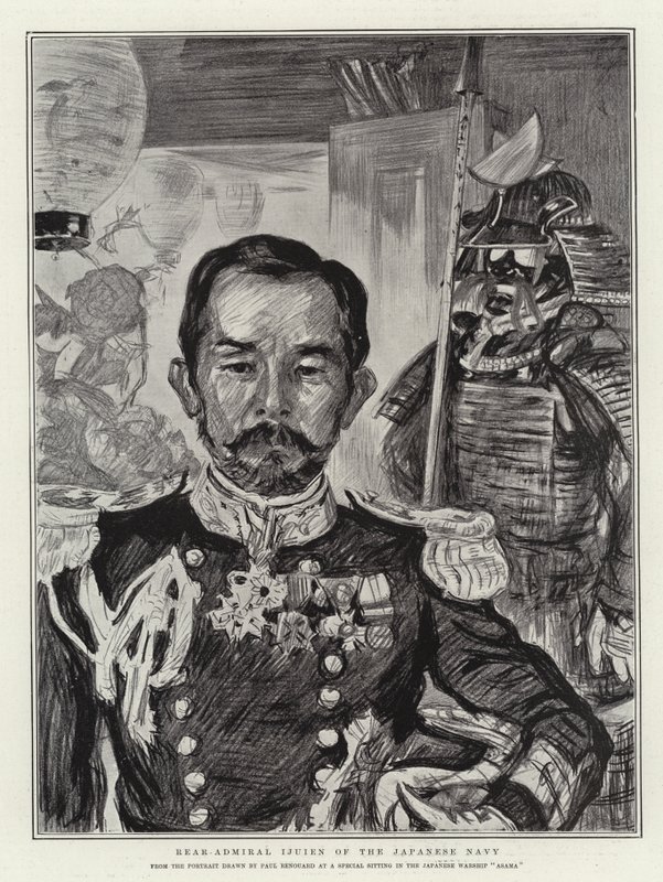 Contra-almirante Ijuien da marinha japonesa de Charles Paul Renouard