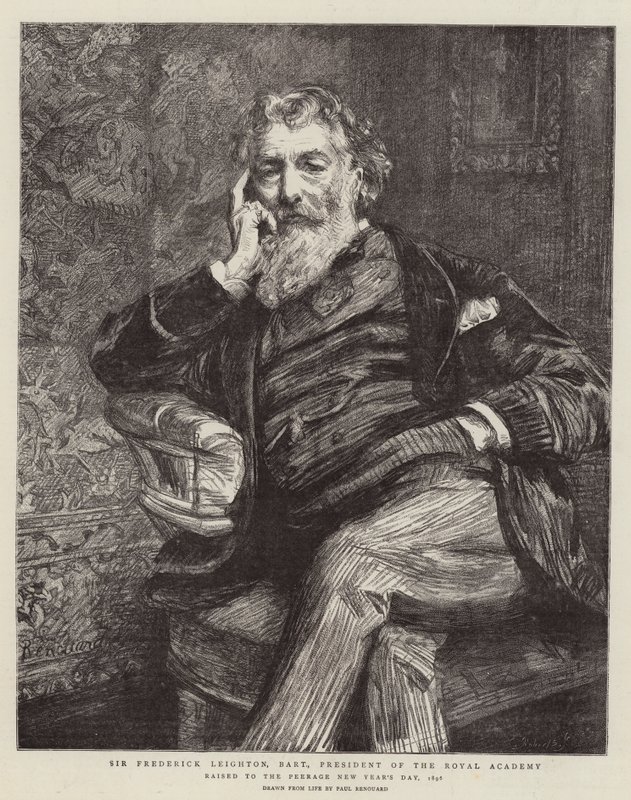 Sir Frederick Leighton, Baronet, Presidente da Royal Academy de Charles Paul Renouard