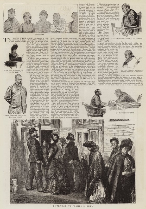 Esboços nos tribunais da polícia de Londres de Charles Paul Renouard