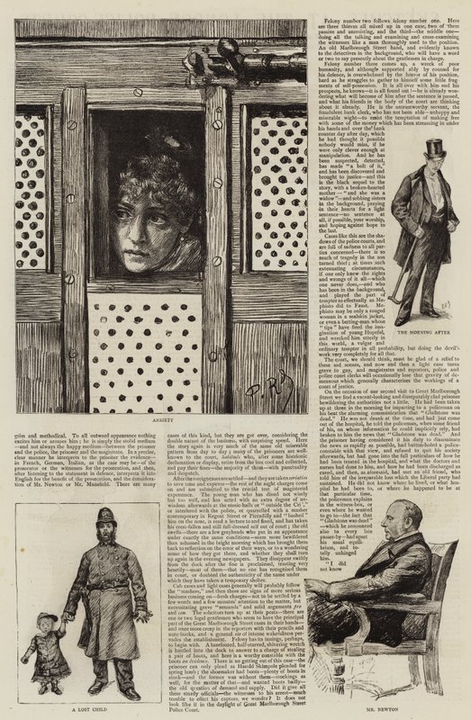 Esboços nos tribunais da polícia de Londres de Charles Paul Renouard