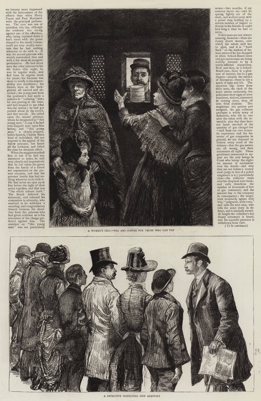 Esboços nos tribunais da polícia de Londres de Charles Paul Renouard