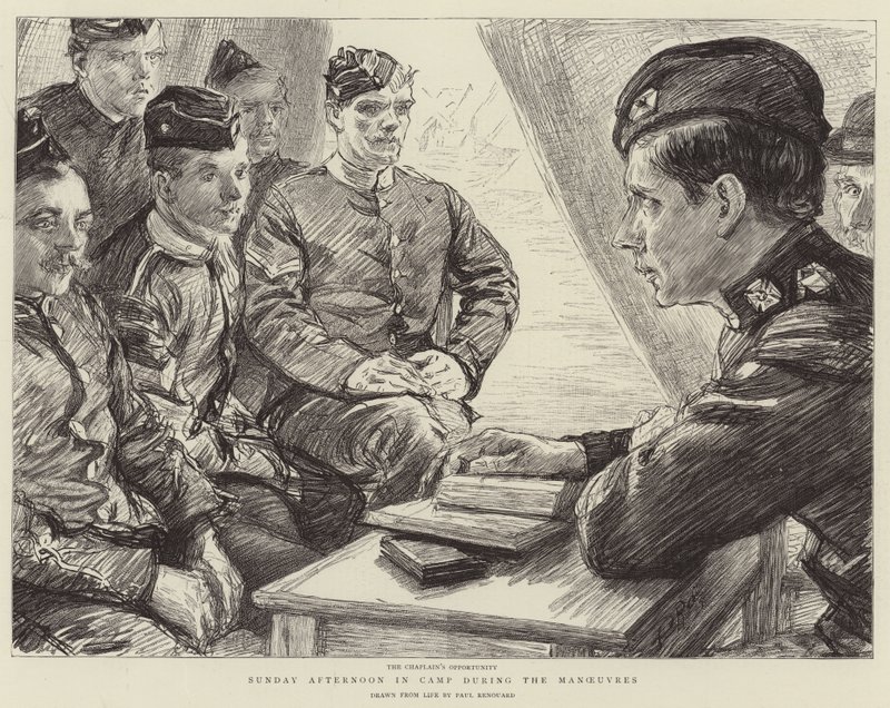 Domingo à tarde no acampamento durante as manobras de Charles Paul Renouard