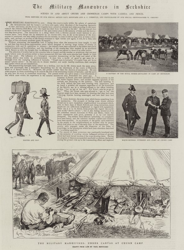 As manobras militares em Berkshire de Charles Paul Renouard