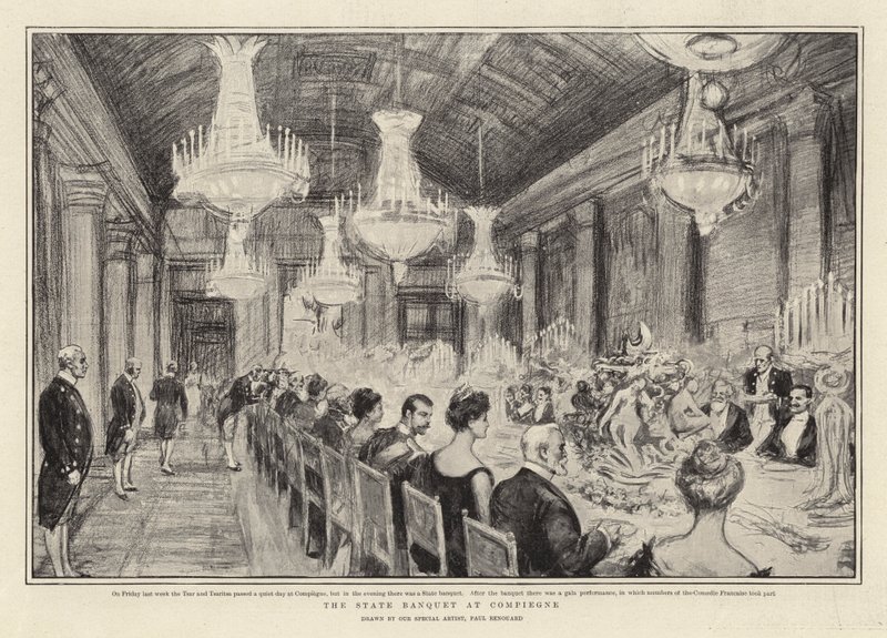 O banquete do estado em Compiegne de Charles Paul Renouard