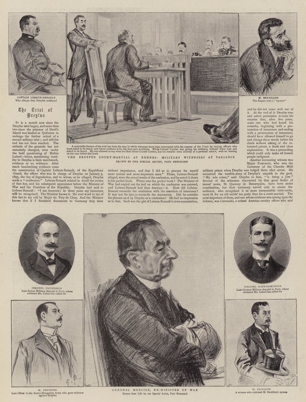 O julgamento do capitão Dreyfus em Rennes de Charles Paul Renouard