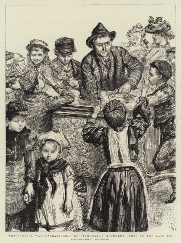 Maneira de Whitechapel, Refresco Inacreditável, uma cena de novembro no East End de Charles Paul Renouard