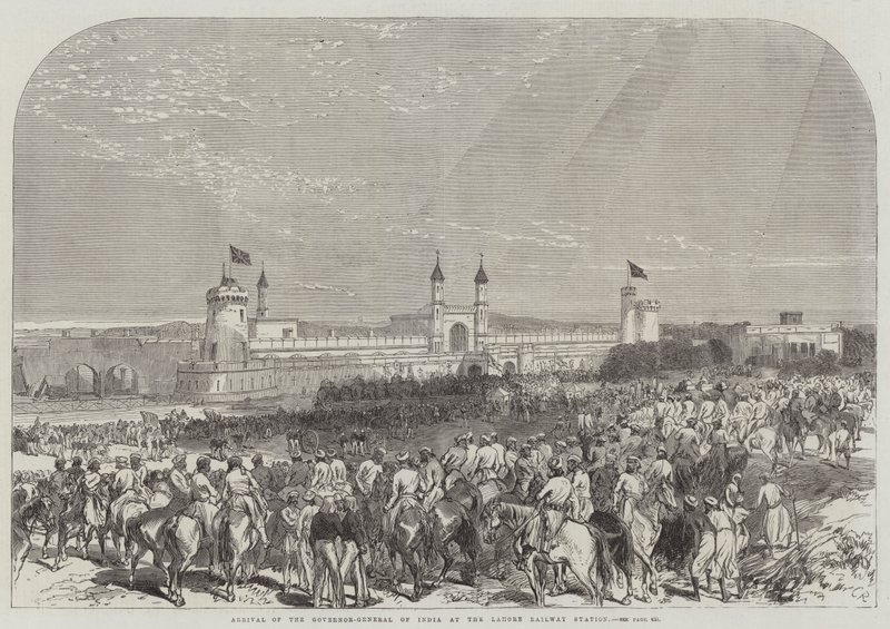 Chegada do Governador Geral da Índia na Estação Ferroviária de Lahore de Sir John Charles Robinson