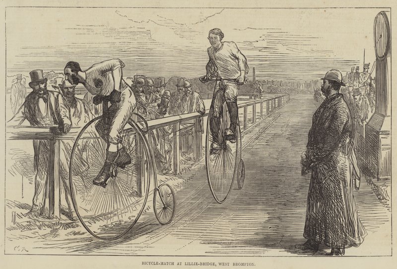 Jogo de bicicleta na ponte de Lillie, West Brompton de Sir John Charles Robinson
