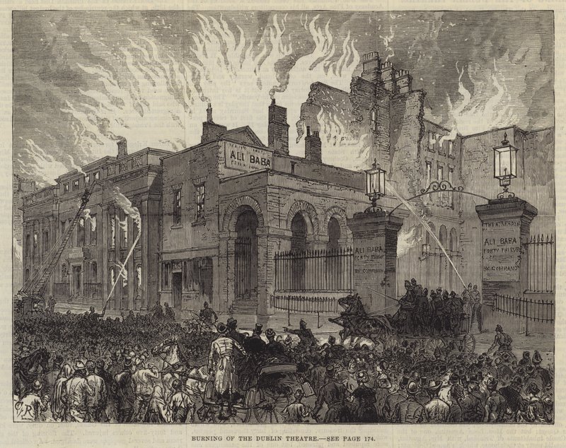 Queima do Teatro de Dublin de Sir John Charles Robinson