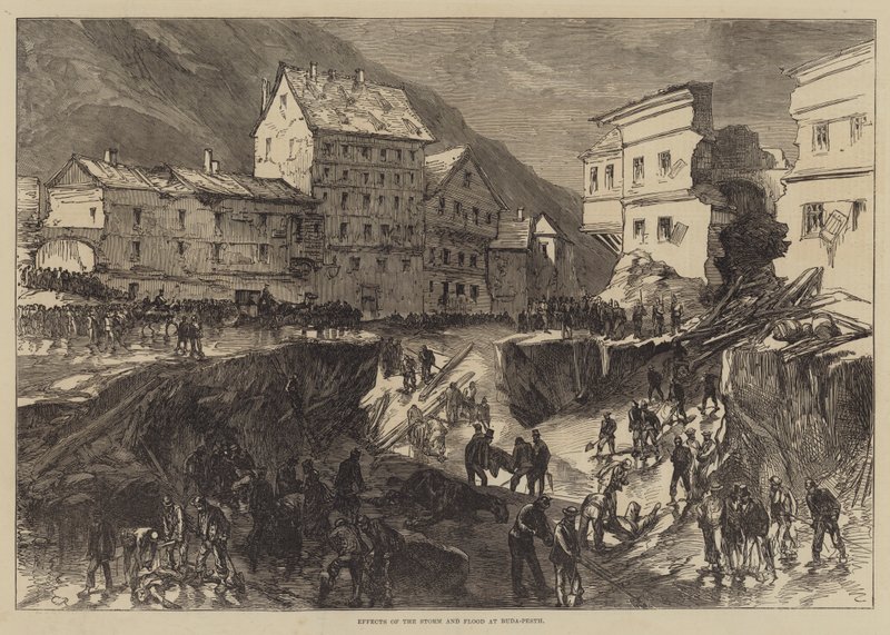 Efeitos da tempestade e do dilúvio em Buda-Pesth de Sir John Charles Robinson