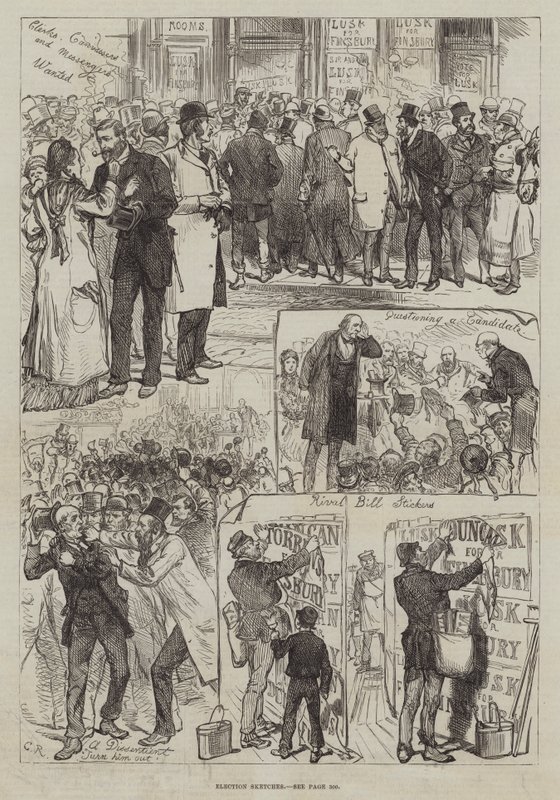 Esboços de eleição de Sir John Charles Robinson