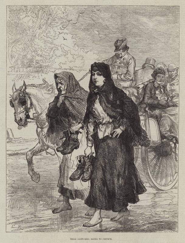 Esboços Irlandeses, indo para Chruch de Sir John Charles Robinson