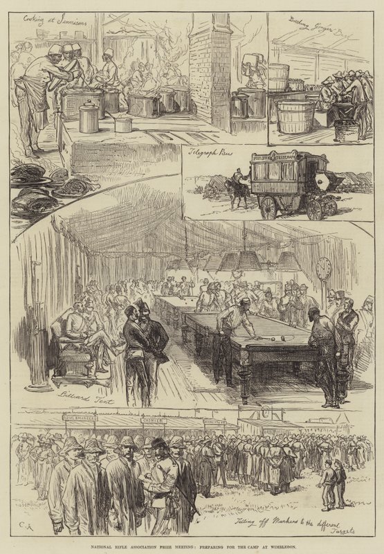 Reunião do Prêmio da Associação Nacional do Rifle, preparando-se para o Acampamento em Wimbledon de Sir John Charles Robinson