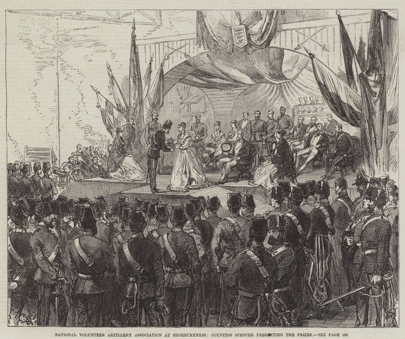 Associação Nacional de Artilharia Voluntária em Shoeburyness, Condessa Spencer apresentando os Prêmios de Sir John Charles Robinson