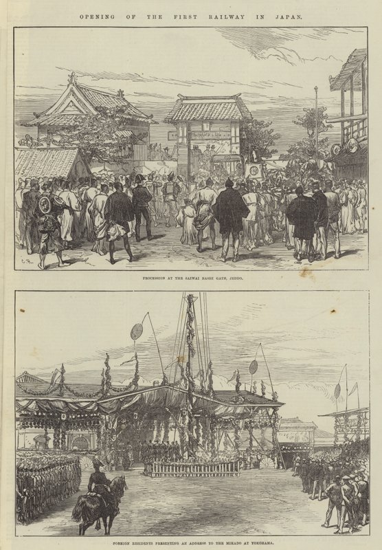 Abertura da Primeira Ferrovia no Japão de Sir John Charles Robinson