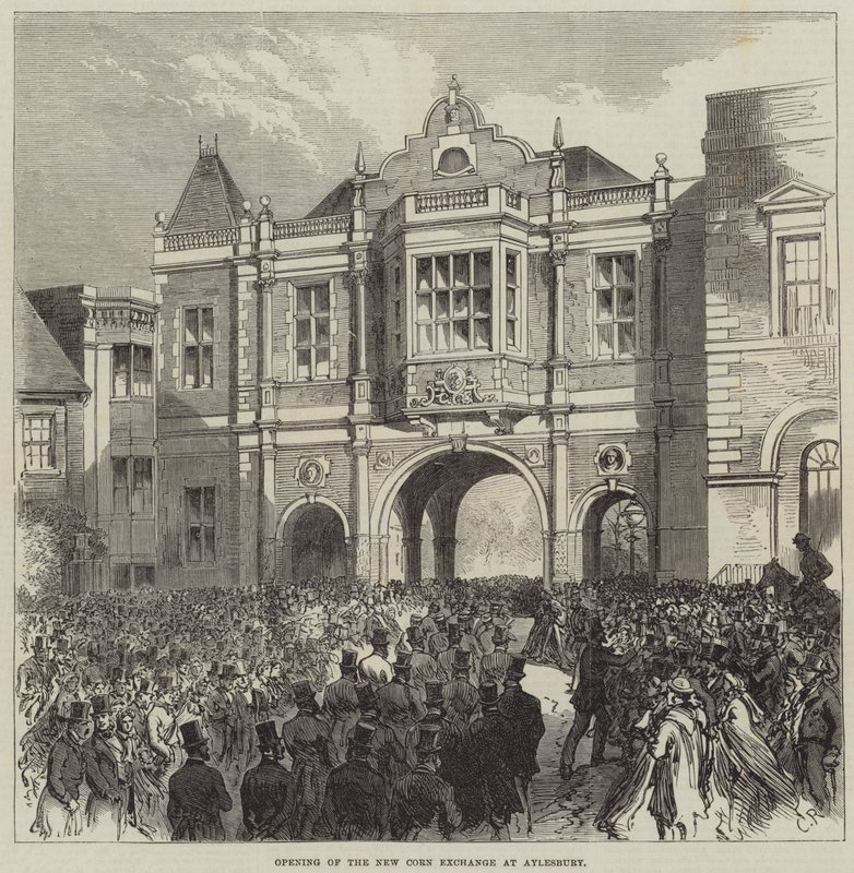 Abertura do Novo Corn Exchange em Aylesbury de Sir John Charles Robinson