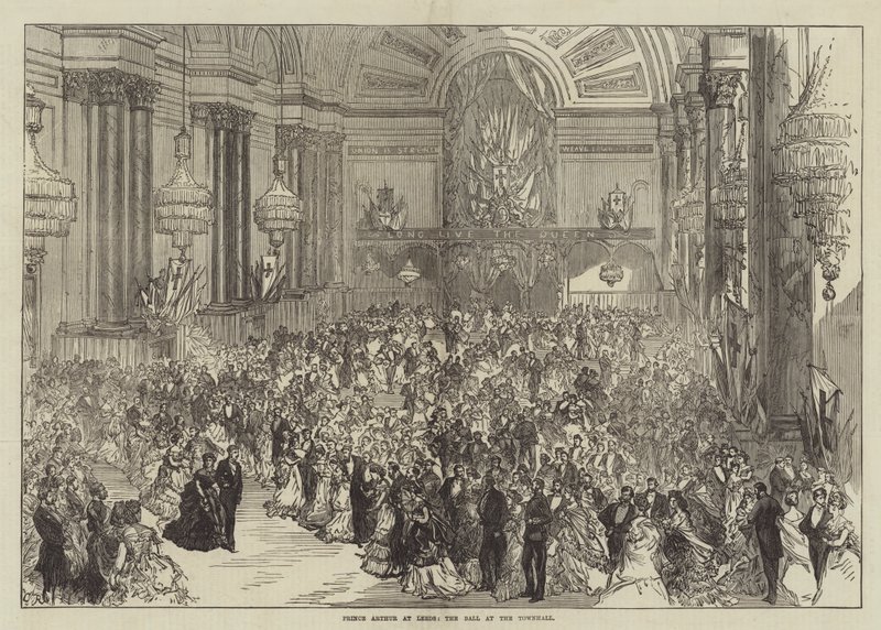 Príncipe Arthur em Leeds, a bola no Townhall de Sir John Charles Robinson