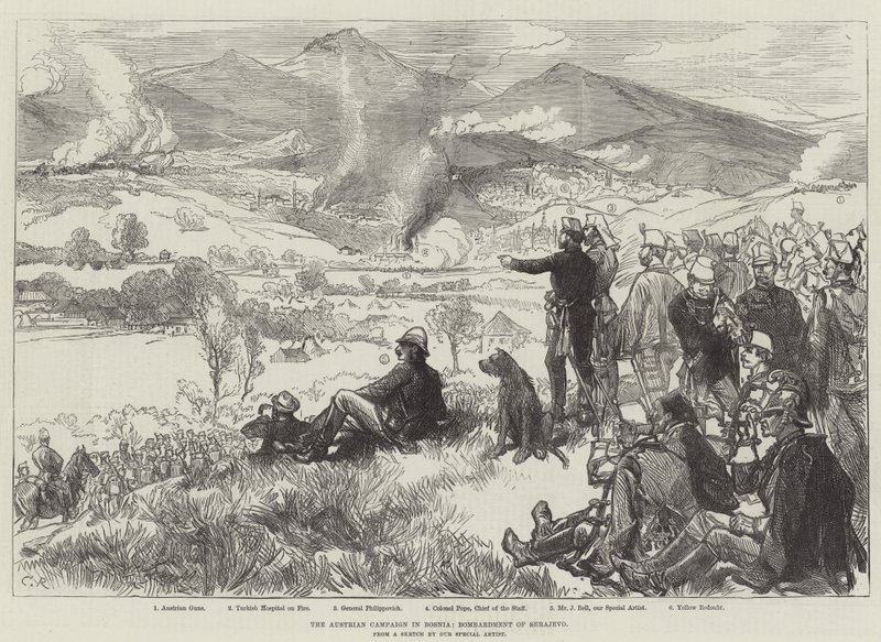 Campanha Austríaca na Bósnia, Bombardeamento de Serajevo de Sir John Charles Robinson