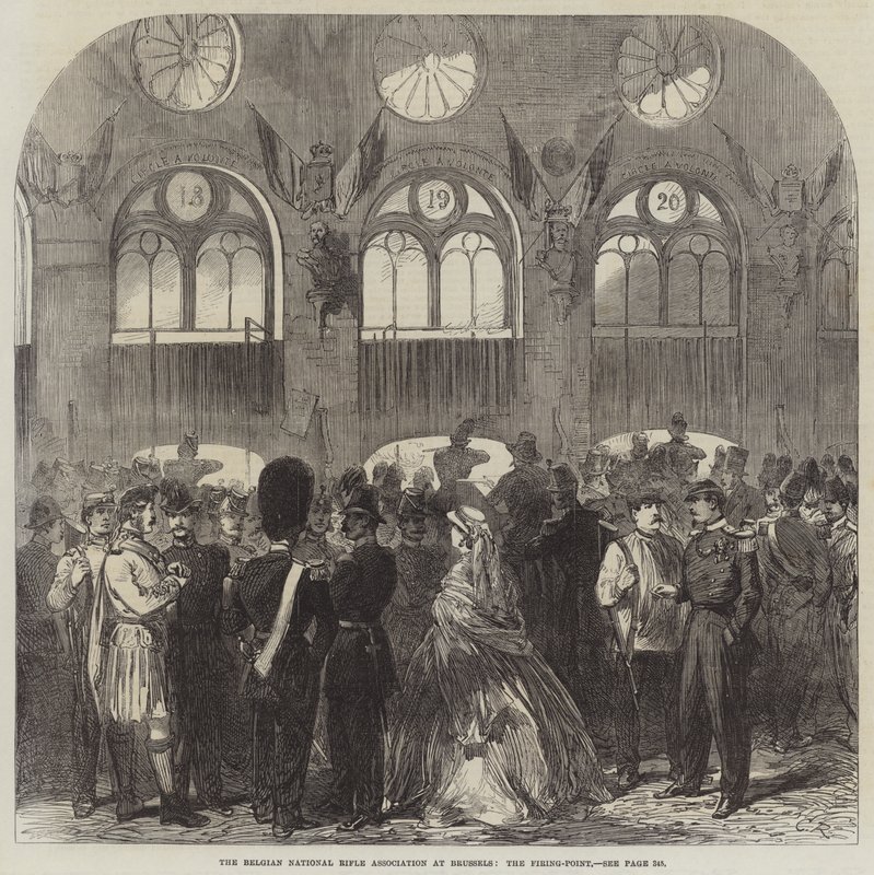 A Associação Nacional de Rifles da Bélgica em Bruxelas, o Ponto de Acionamento de Sir John Charles Robinson