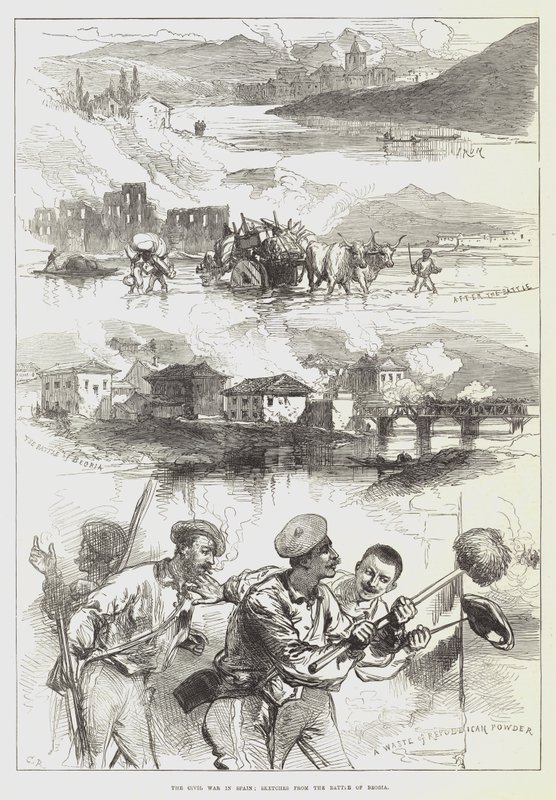 A Guerra Civil na Espanha, Esboços da Batalha da Beobia de Sir John Charles Robinson