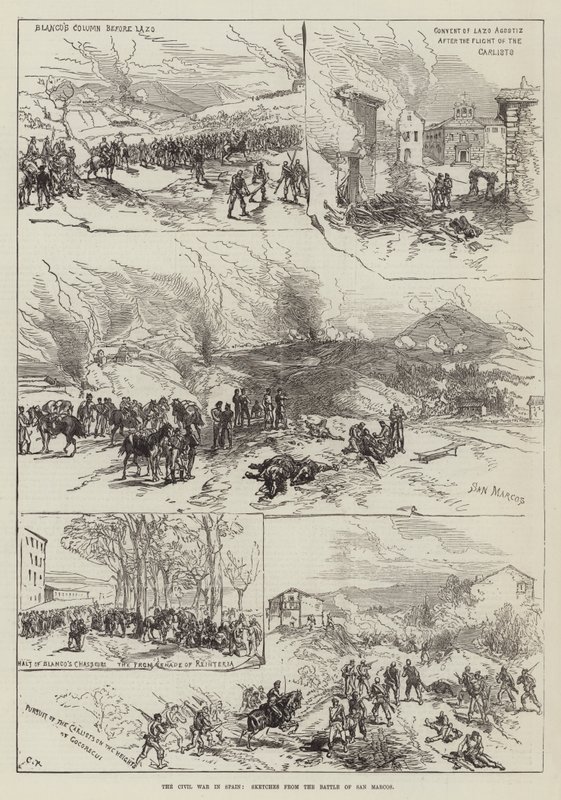 A Guerra Civil na Espanha, Esboços da Batalha de San Marcos de Sir John Charles Robinson