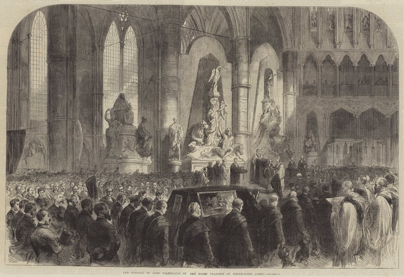 O Funeral de Lord Palmerston no Transepto Norte da Abadia de Westminster de Sir John Charles Robinson