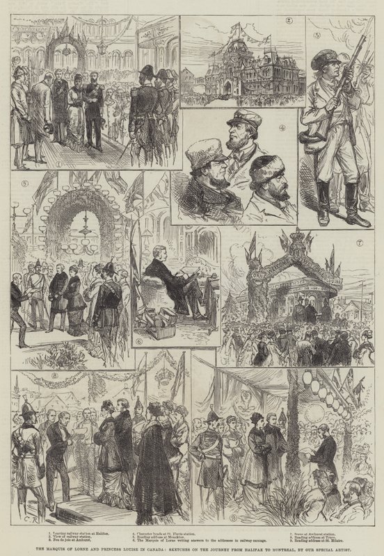 O Marquês de Lorne e a Princesa Louise no Canadá, Esboços sobre a Viagem de Halifax a Montreal de Sir John Charles Robinson